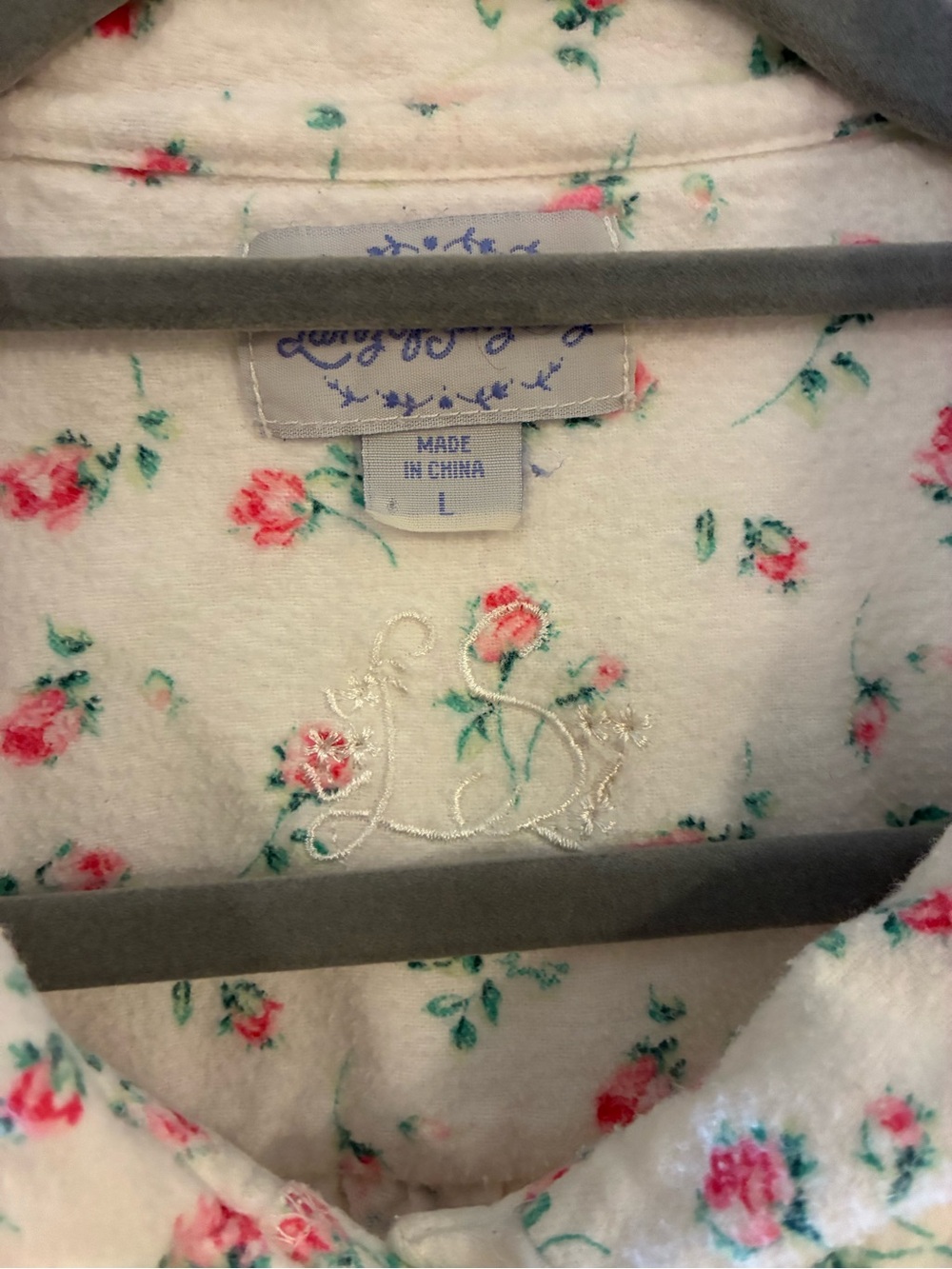 Lanz of Salzburg 100% Cotton Rosebud Nightgown L Cottagecore Grannycore - Picture 6 of 10